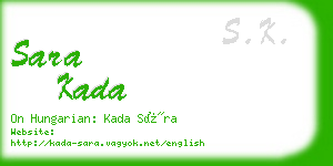 sara kada business card